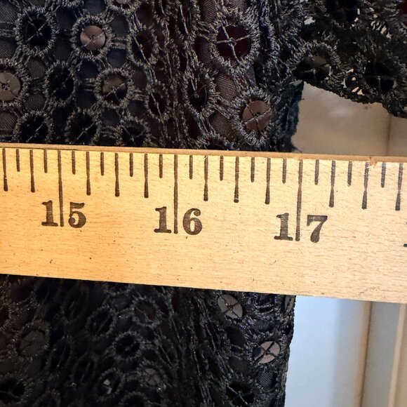 Lilly Pulitzer Black Sequin Lace Shift Dress – Size 10 - Picture 12 of 12